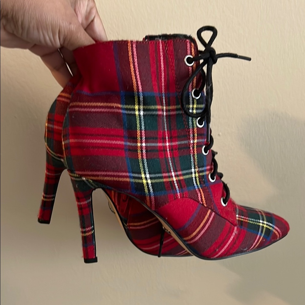 Gianni Bini Red Ankle Booties with High Heels